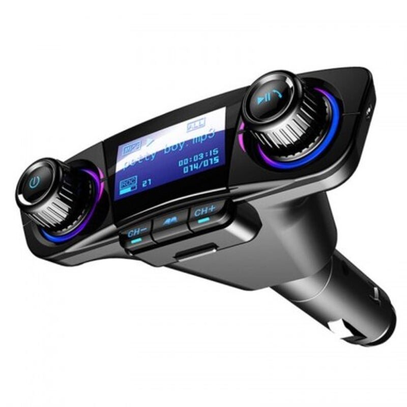 Multifunctional Car Mp3 Player Bluetooth Hand Free Receiver Black
